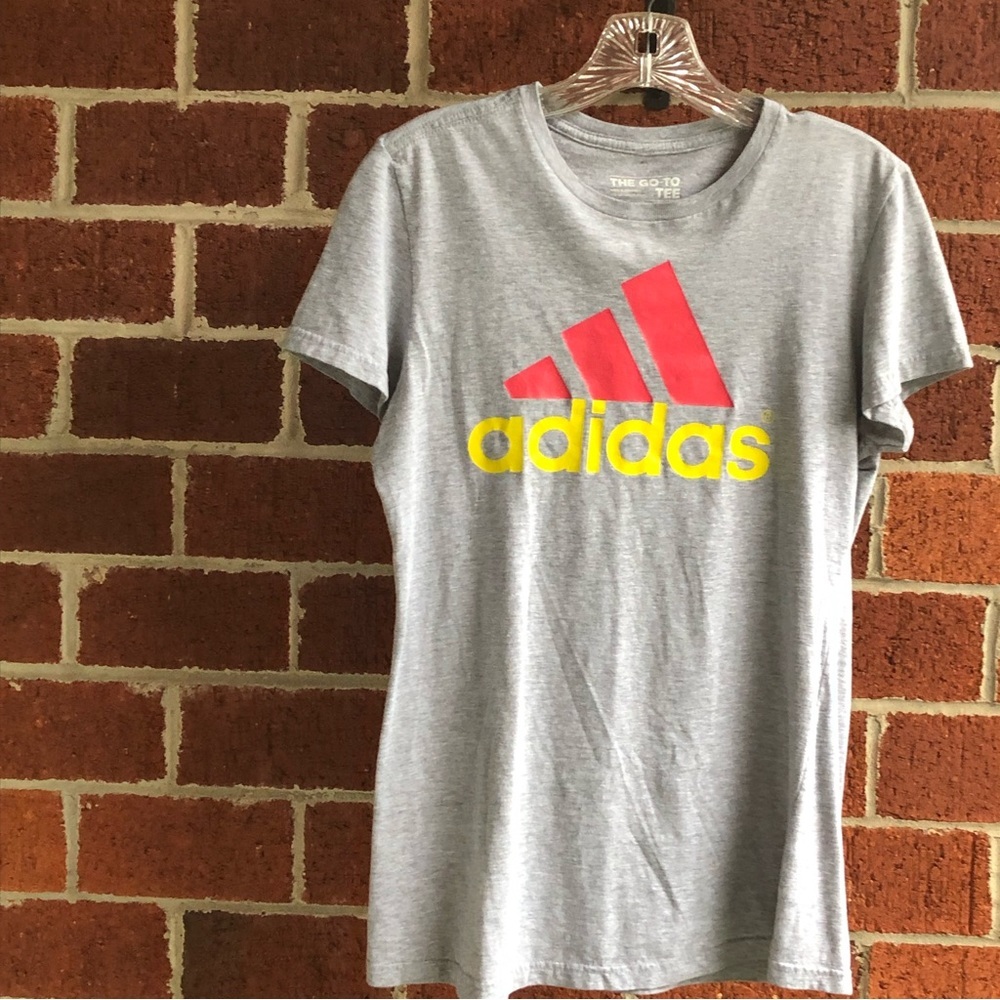 Adidas Women’s Adidas Go-To Tee Grey Round Neckline Size M —#088 - Picture 8 of 8